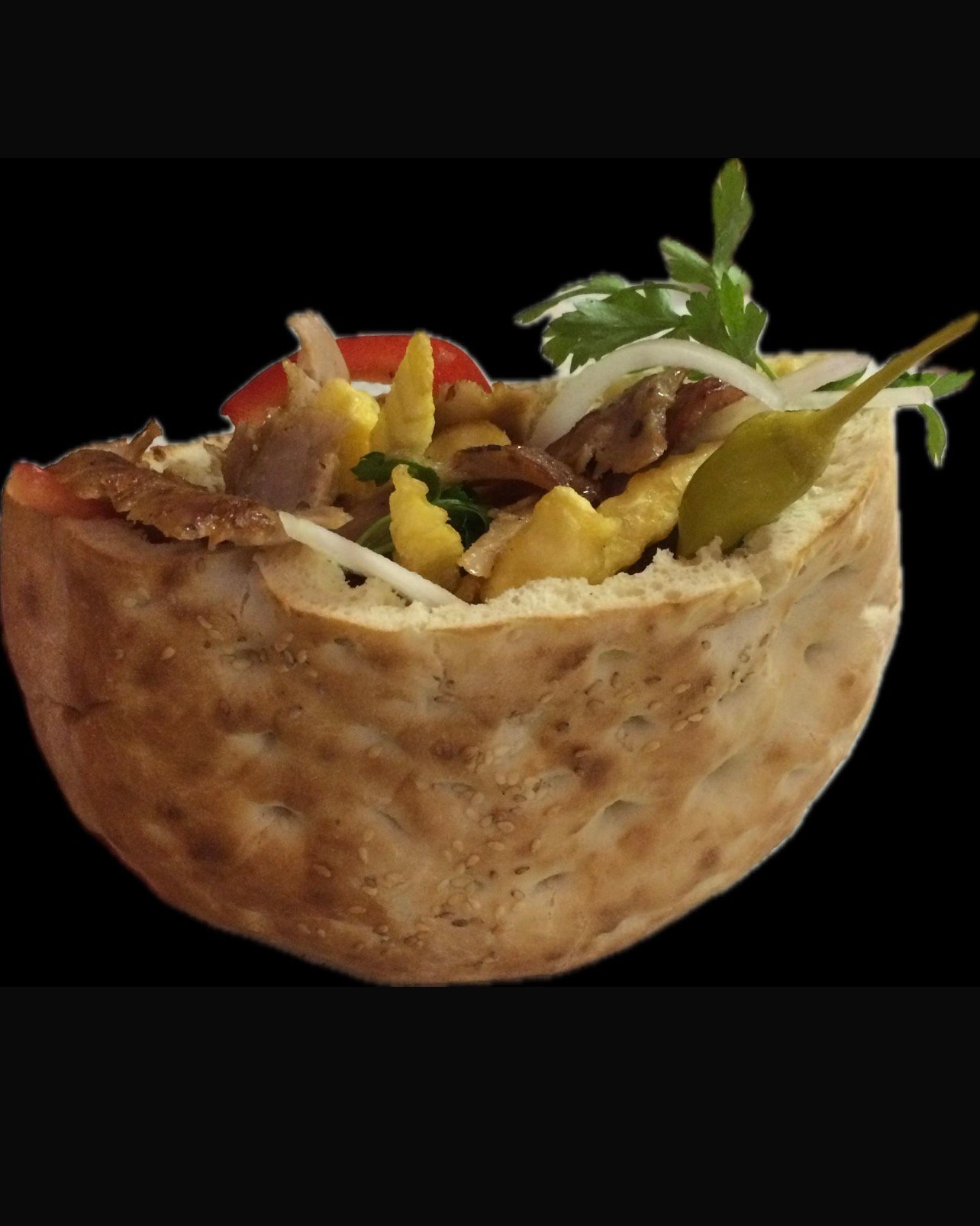 Kebab-Pommes-Sandwich