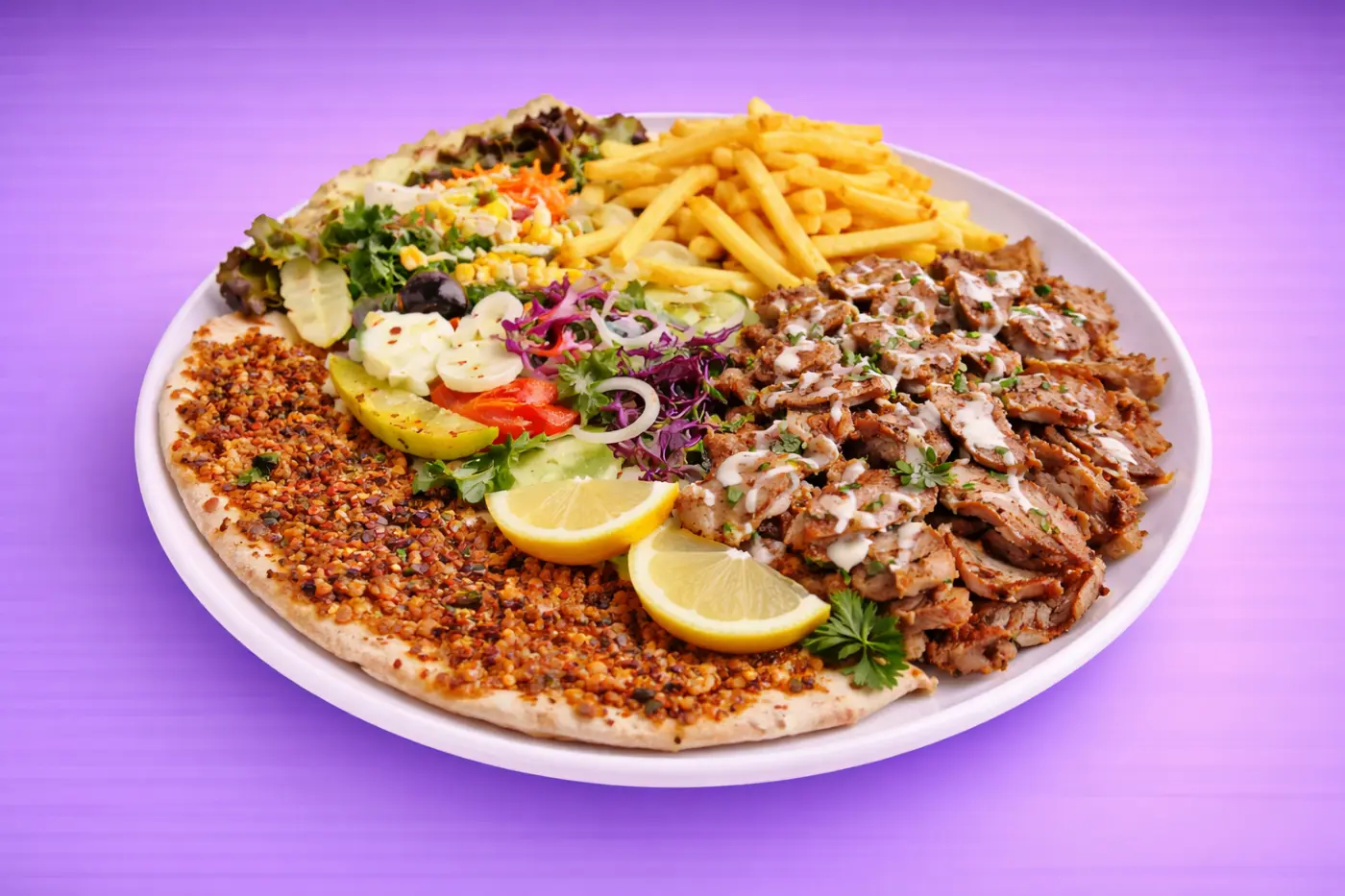 Lahmacun-Kebap Tabağı