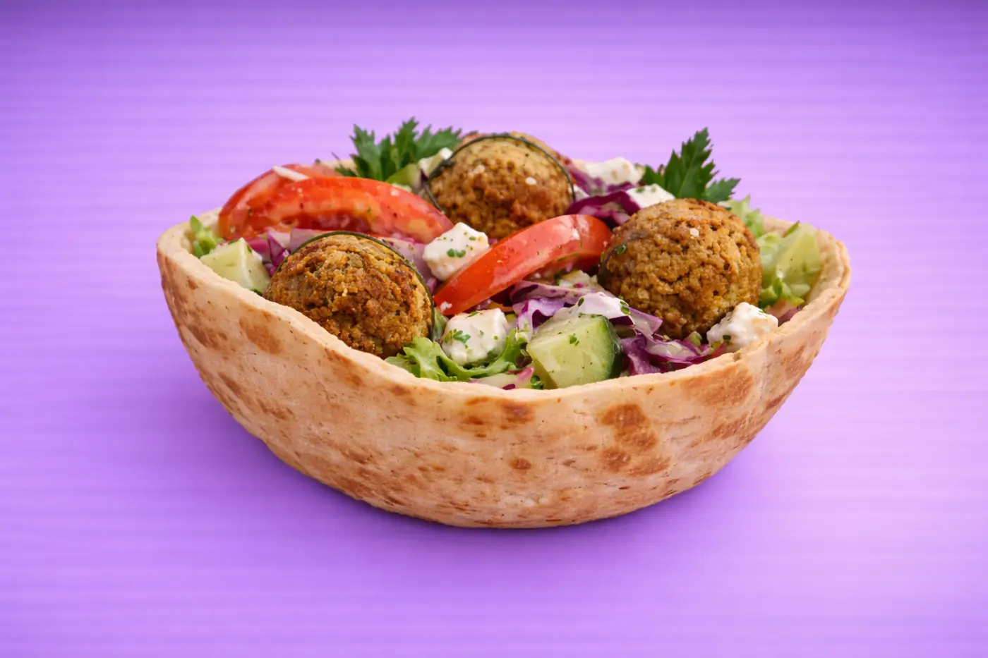 Falafel cebi (pide)